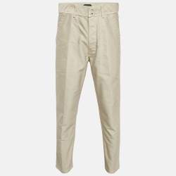 Tom Ford Grey Cotton Slim Fit Trousers M