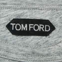 مملوكة مسبقًا Tom Ford Light Grey Cotton Crew Neck T-Shirt M