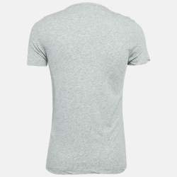 مملوكة مسبقًا Tom Ford Light Grey Cotton Crew Neck T-Shirt M