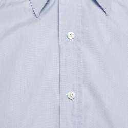 Pre Owned Tom Ford Blue Cotton Button Front Shirt XL