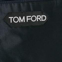 Tom Ford Navy Blue Wool Plaid Pants Suit XL