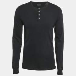 Pre Owned Tom Ford Black Cotton Full Sleeve T-Shirt L