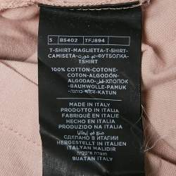 Tom Ford Pink Cotton V-Neck T-Shirt S