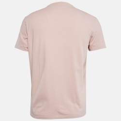 Tom Ford Pink Cotton V-Neck T-Shirt S
