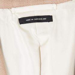مملوكة مسبقًا Tom Ford Orange Herringbone Pattern Silk Blazer L