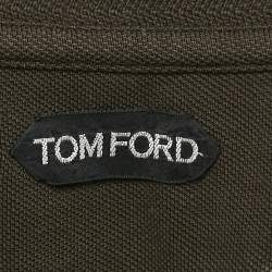Pre Owned Tom Ford Green Cotton Pique Polo T-Shirt L