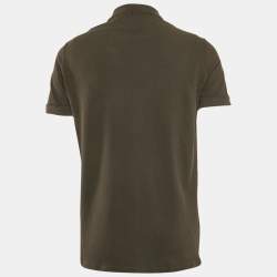 Pre Owned Tom Ford Green Cotton Pique Polo T-Shirt L