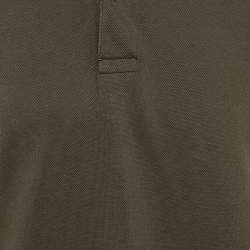 Pre Owned Tom Ford Green Cotton Pique Polo T-Shirt L