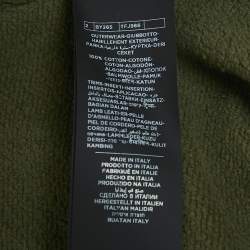 Pre Owned Tom Ford Green Cotton Knit Zip-Up Hooded Sweatshirt XL