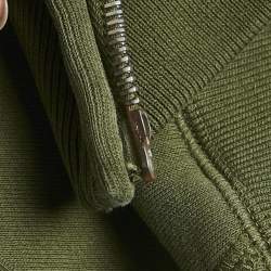 Pre Owned Tom Ford Green Cotton Knit Zip-Up Hooded Sweatshirt XL