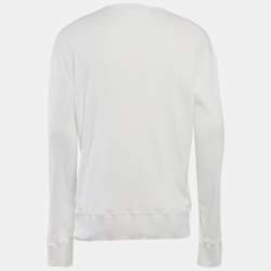 Tom Ford White Rib Knit Full Sleeve T-Shirt XXL