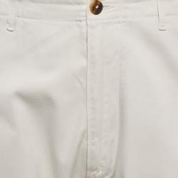 Tom Ford White Cotton Gabardine Cargo Pants XL