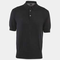 Tom Ford Navy Blue Jersey Polo T-Shirt XXL