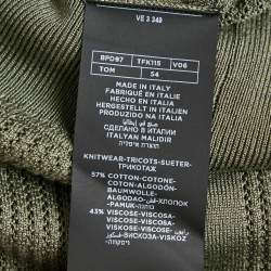Tom Ford Green Knit Henley Neck T-Shirt XXL