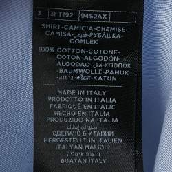 Pre Owned Tom Ford Blue Cotton Double Cuff Shirt XL