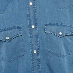 Tom Ford Blue Denim Button Front Shirt XXL
