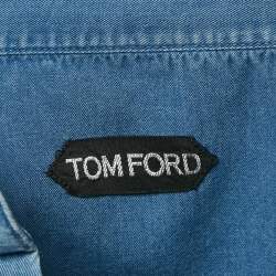 Tom Ford Blue Denim Button Front Shirt XXL