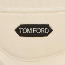 Tom Ford Cream Cotton Knit Sweatshirt XXL
