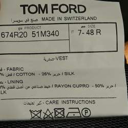 Tom Ford Black Cotton Blend Vest M