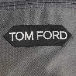 Tom Ford Grey Striped Wool Single Breasted Pants Suit Set 4XL/5XL