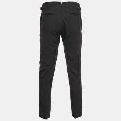 Tom Ford Black Wool Side Stripe Formal Trousers M
