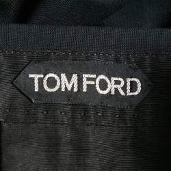 Tom Ford Black Wool Side Stripe Formal Trousers M