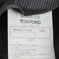 Tom Ford Charcoal Dark Grey Wool Trousers S