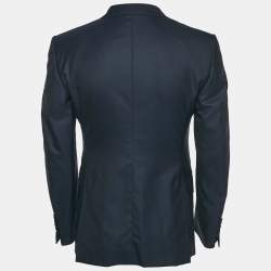 مملوكة مسبقًا Tom Ford Navy Blue Wool Tailored Blazer S