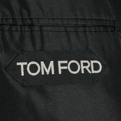 Tom Ford Black Wool Satin Trim Shawl Collar Blazer M