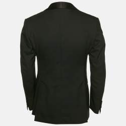 Tom Ford Black Wool Satin Trim Shawl Collar Blazer M