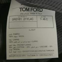Pre Owned Tom Ford Grey Wool Formal Trousers S