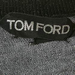 Tom Ford Black Cotton Knit Buttoned Cardigan L