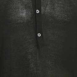 Tom Ford Black Cotton Knit Buttoned Cardigan L