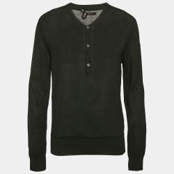 Tom Ford Black Cotton Knit Buttoned Cardigan L