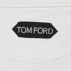 Pre Owned Tom Ford White Cotton Long Sleeve Henley T-Shirt XXXL