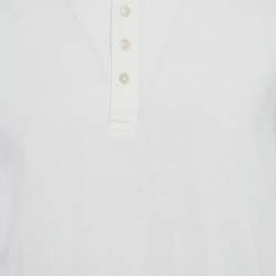 Pre Owned Tom Ford White Cotton Long Sleeve Henley T-Shirt XXXL