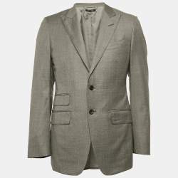 Tom Ford Grey Wool Single Breasted Tailored Blazer M