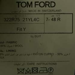 Tom Ford Grey Wool Single Breasted Tailored Blazer M