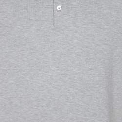 Pre Owned Tom Ford Grey Cotton Knit Polo T-Shirt XL
