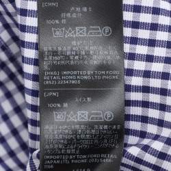 Tom Ford Monochrome Gingham Check Cotton Shirt XXL