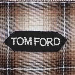 Tom Ford Multicolor Check Print Cotton Button Front Shirt XL