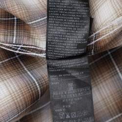 Tom Ford Multicolor Check Print Cotton Button Front Shirt XL