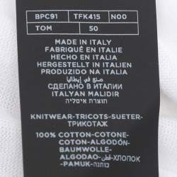 Tom Ford White Cotton Knit Sweatshirt M