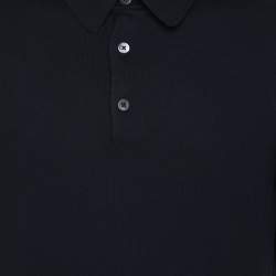 Pre Owned Tom Ford Navy Blue Cotton Knit Polo T-Shirt L