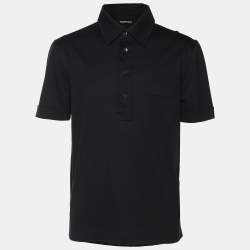 Tom Ford Black Cotton Polo T-Shirt M
