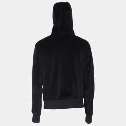Tom Ford Navy Blue Velvet Zip Hoodie Jacket L