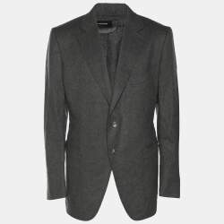 Tom Ford Grey Cashmere Button Blazer L