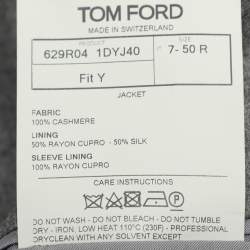 Tom Ford Grey Cashmere Button Blazer L