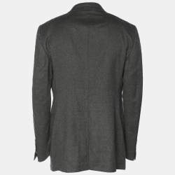 Tom Ford Grey Cashmere Button Blazer L