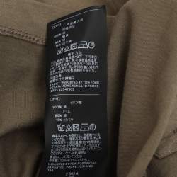 Pre Owned Tom Ford Olive Green Cotton Knit Henley T-Shirt XL